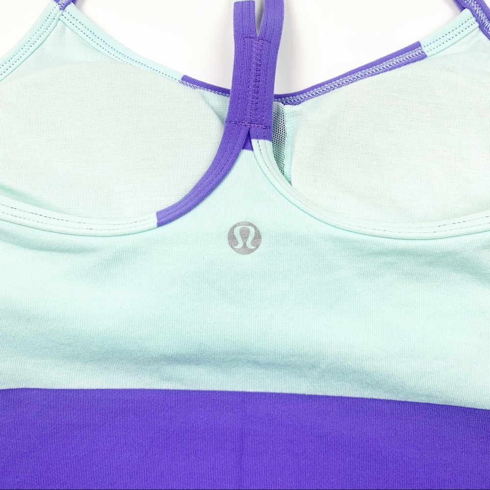 Lululemon Power Y Tank Bold Stripe Power Purple 2 - Picture 4 of 5